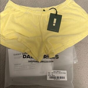 Daily Drills Sunwashed Lemon Terry Shorts